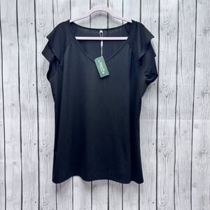 NWT Ofeefan Flutter Sleeve Blank Tunic Size 3X